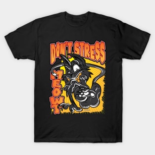 Don't Stress Meowt Black Cat by eShirtLabs T-Shirt